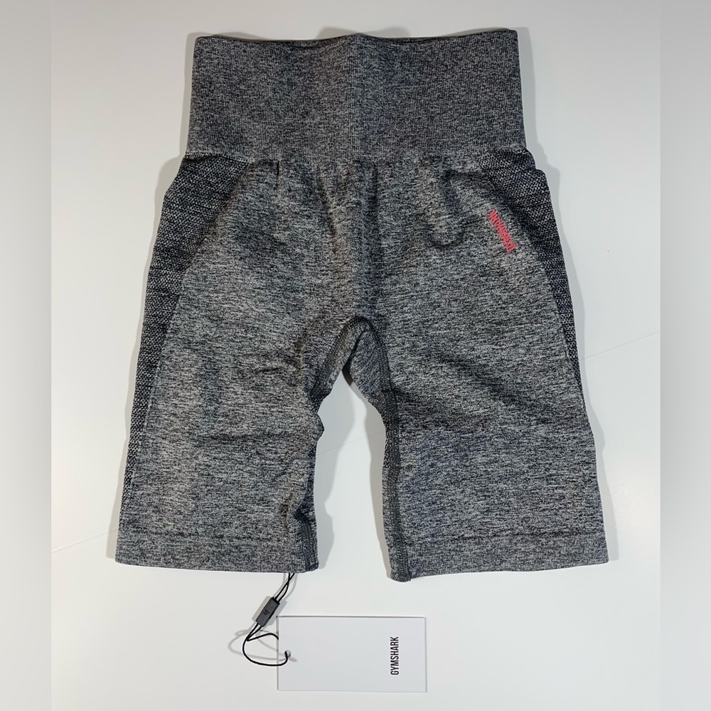Gymshark Flex Cycling Shorts - Charcoal Marl/Ruby Pink - Women’s Size XS